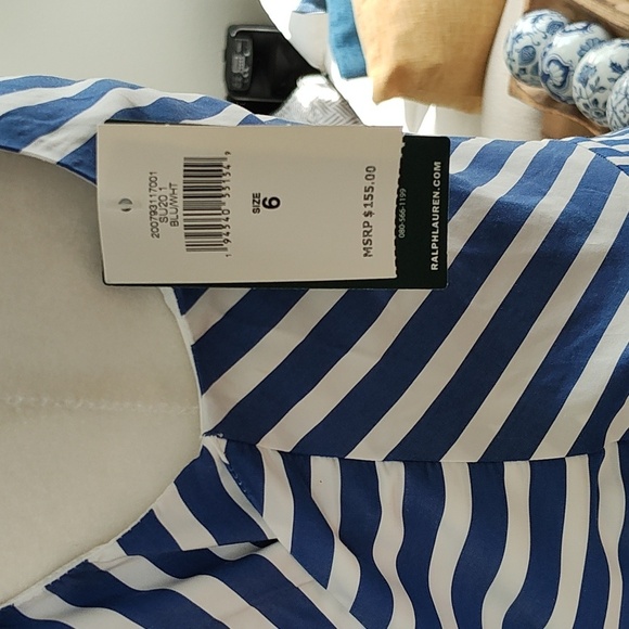 New RALPH LAUREN Blue Dress Size 6 - Picture 6 of 10